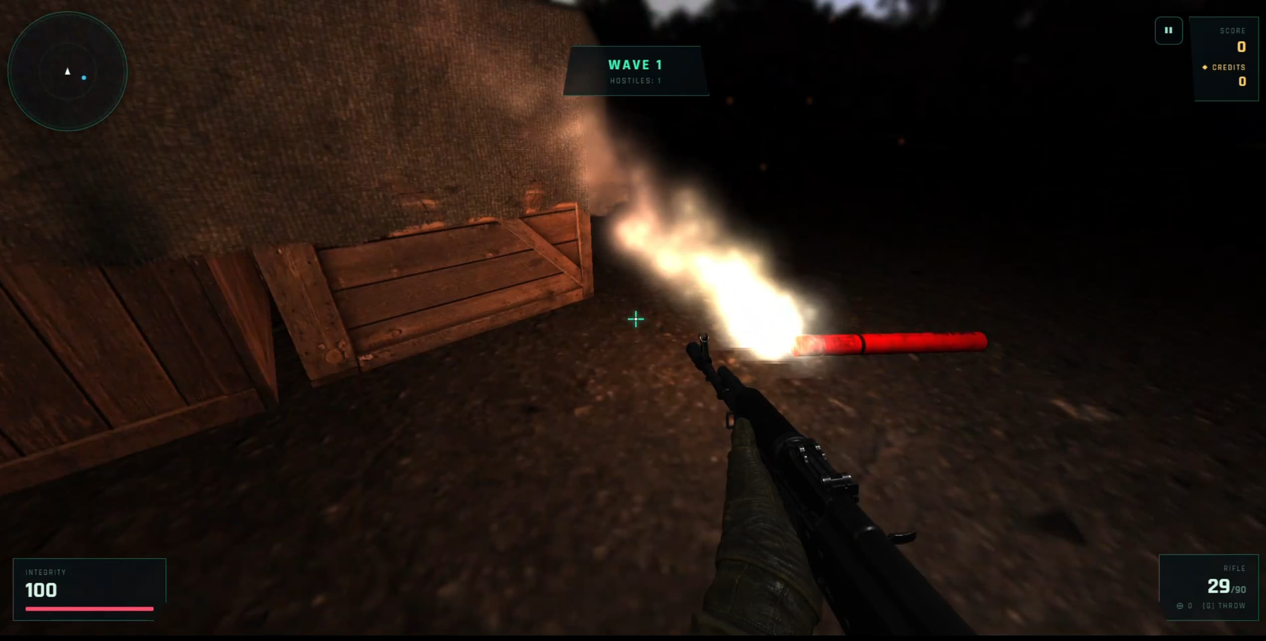 First-person view in a Rumpus Engine level