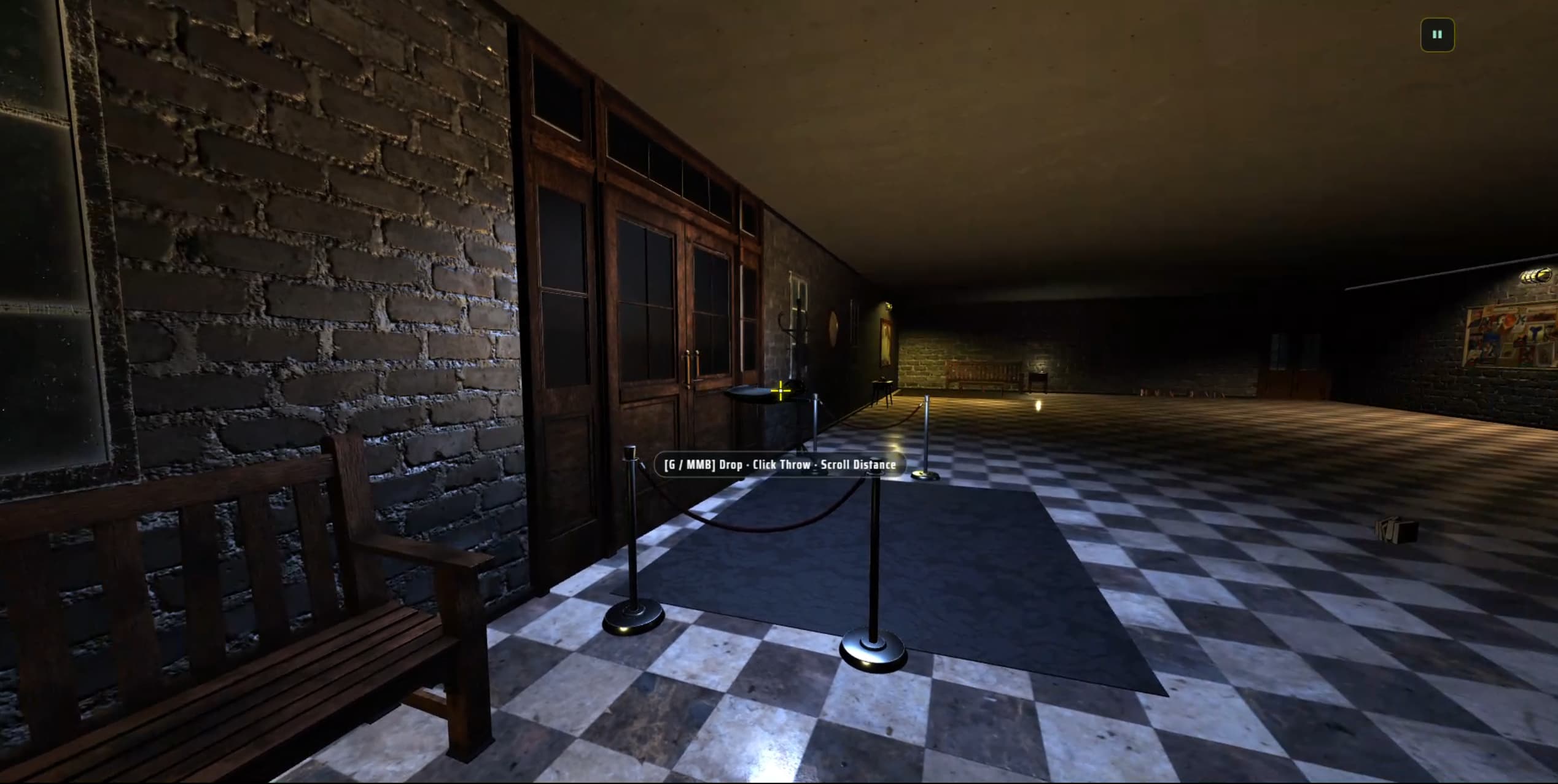 An authored interior level in Rumpus Engine